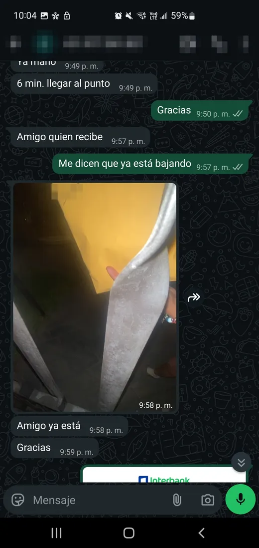 Pedido entregado en la puerta, Lima
