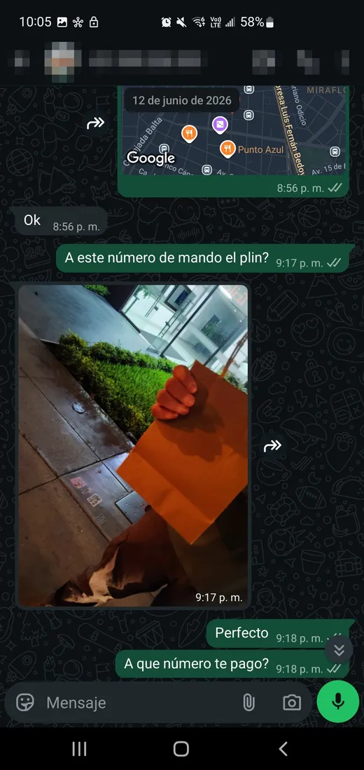 Pedido entregado en Lima