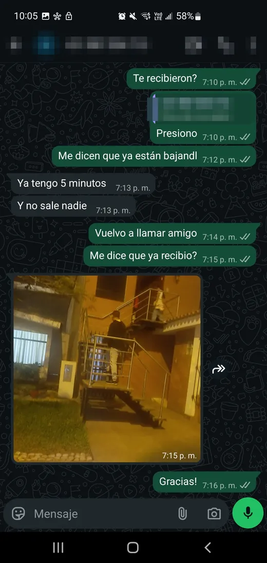 Entrega en edificio, Lima
