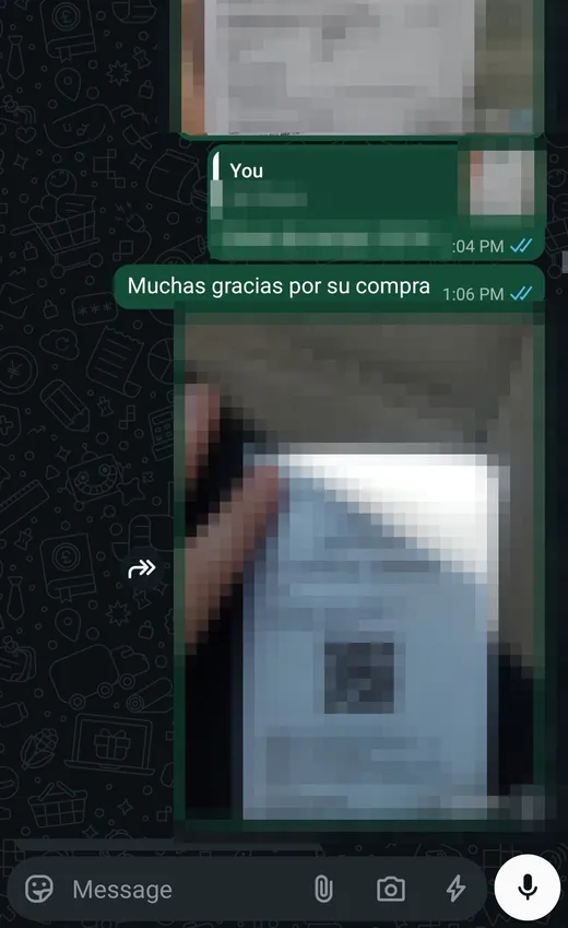 Confirmación de envío a Chimbote