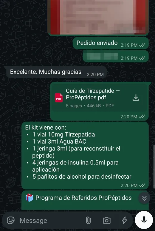 Kit empacado para envío a Ferreñafe (continuación)