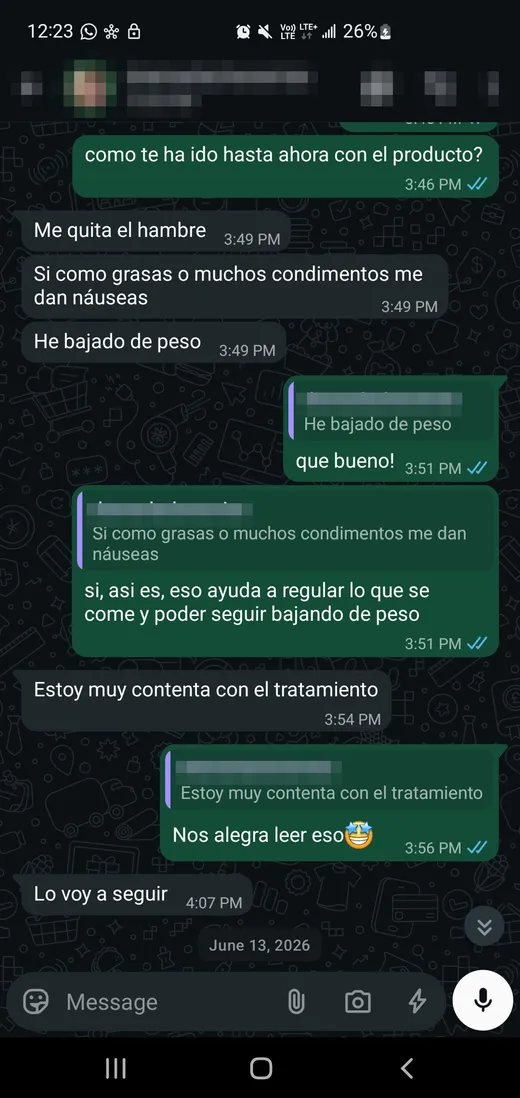 Conversación completa de WhatsApp con experiencia de cliente
