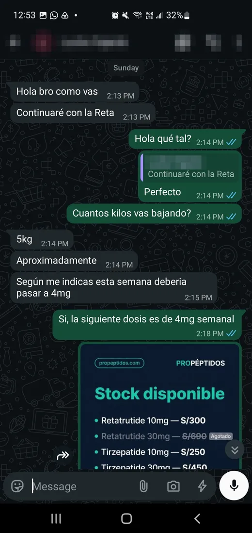 Conversación de WhatsApp con experiencia de cliente